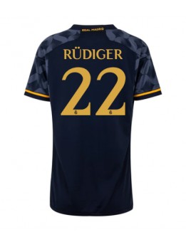 Real Madrid Antonio Rudiger #22 Replika Borta Kläder Dam 2023-24 Kortärmad